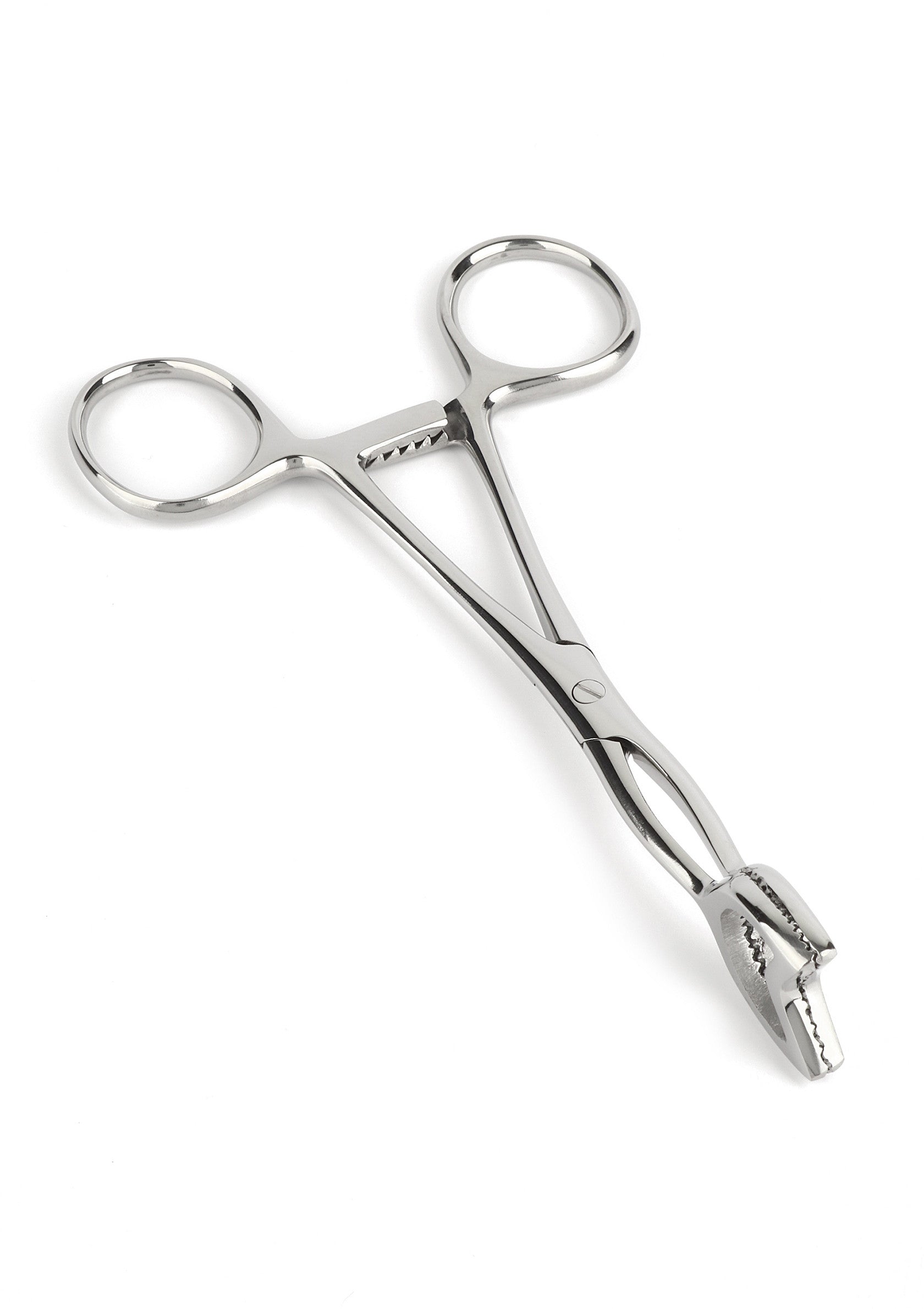 Pinza a cubo a forma di V argento