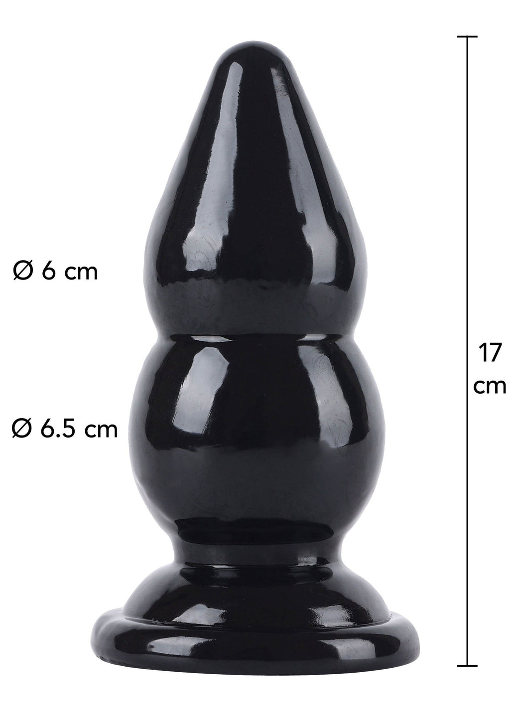 Palline anali grandi 17 cm nere